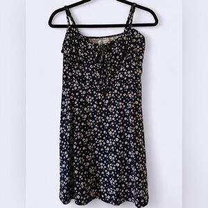 Hollister Floral Mini Dress with Tie Front Detail